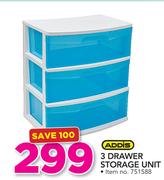 Addis 3 Drawer Storage Unit