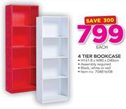 4 Tier Bookcase H61.8x W80 x D40cm-Each
