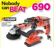 Stramm 3 In 1 Kit Drill, Grinder Sander Combo-Per Set