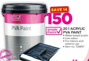 Simple Choice 20Ltr Acrylic PVA Paint