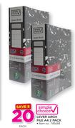 Simple Choice Lever Arch File A4 2 Pack-Each