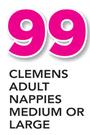 Clemens Adult Nappies Medium Or Large