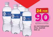 03 Oxygenated Still Water-24 x 500ml