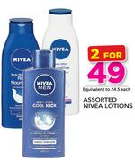 Assorted Nivea Lotions-For 2