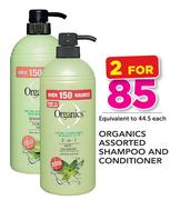 Organics Assorted Shampoo & Conditioner-For 2