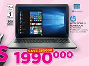 HP Intel Core i3 Notebook 15-AC107NI