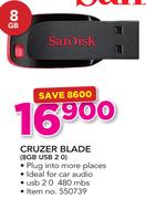 SanDisk 8GB Cruzer Blade USB 2.0