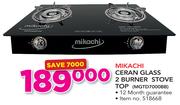 Mikachi Ceran Glass 2 Burner Stove Top MGTD7000BB