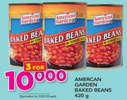 American Garden Baked Beans-3x420g