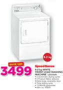 Speed Queen 8.2Kg White Front Load Washing Machine LES33AW
