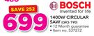 Bosch 1400W Circular Saw GKS 190