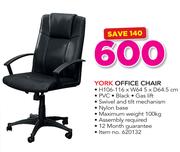 York Office Chair H106-116 x W64.5 x D64.5cm