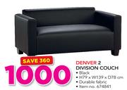 Denver 2 Division Couch H79 x W139 x D78cm