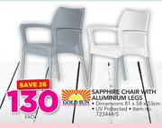 Gold Sun Sapphire Chair With Aluminium Legs-Each