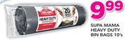 Supa Mama Heavy Duty Bin Bags-10's