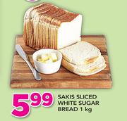 Sakis Sliced White Sugar Bread-1Kg
