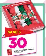 Santa's Trading Crackers Crepe 6 Pack