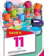 Assorted Plastic Ware-Each