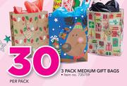 3 Pack Medum Gift Bags-Per Pack