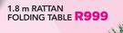 Rattan 1.8m Folding Table
