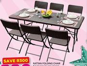 Rattan Folding Chair-Each