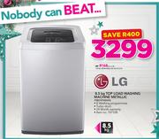 LG 8.5Kg Top Load Washing Machine Metallic T8574TDDVH