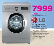 LG 8/4Kg Metallic Washer/Dryer Combo F1496ADP4