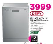 Defy 12 Place Metallic Dishwasher DDW176
