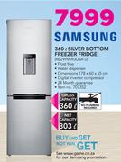 Samsung 360Ltr Silver Bottom Freezer Fridge RB29HWR3DSA U