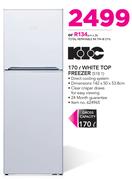 KIC 170Ltr White Top Freezer 518 1