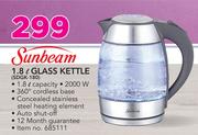 Sunbeam 1.8Ltr Glass Kettle SDGK-180