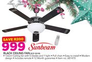 Sunbeam Black Ceiling Fan SCF-501R