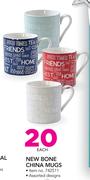 New Bone China Mugs-Each