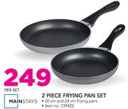Mainstays 2 Piece Frying Pan Set-Per Set