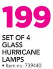 Set Of 4 Hurricane Lamps