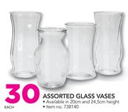 Assorted Glass Vases-Each