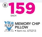 Vita Sleep Memory Chip Pillow-Each