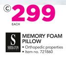 Sheraton Memory Foam Pillow-Each
