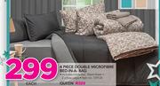 4 Piece Double Microfibre Bed In A Bag-Each