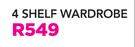 Mainstays 4 Shelf Wardrobe