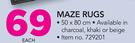 Waltex Maze Rugs-50 x 80cm Each