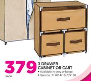 3 Drawer Cabinet Or Cart-Each