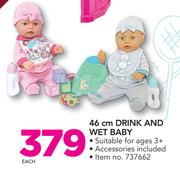46cm Drink And Wet Baby-Each