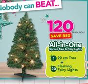 All In One Spruce Tree And fairy Lights-Per Bundle