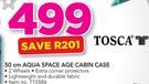 Tosca 50cm Aqua Space Age Cabin Case
