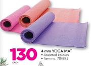 Trojan 4mm Yoga Mat Assorted Colours-Each