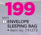 Discovery Adventures Envelope Sleeping Bag-Each