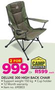 Camp Master Deluxe 300 High Back Chair-Each