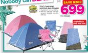 Camp Master Tent, Chair And Sleeping Bag Combo-Per Combo