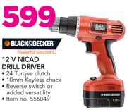Black & Decker 12V NICAD Drill Driver